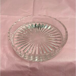 EUC VTG Depression Glass Trinket Dish with a Starburst Bottom